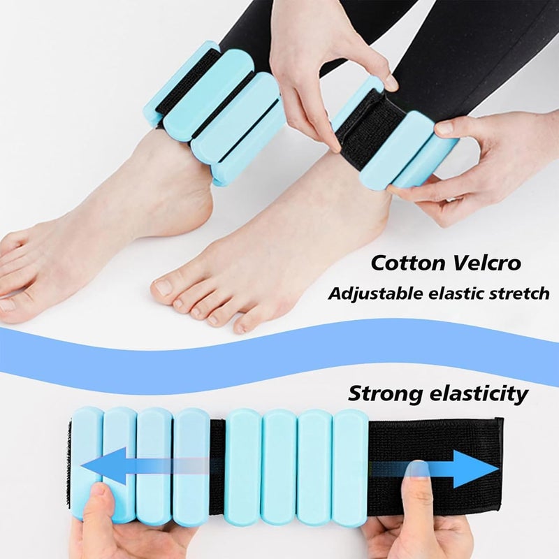 SDATEKIT Wrist and Ankle Weights for Women & Men 2 Pack (1lb Each), Adjustable Silicone Weighted Bracelet for Pilates, Gym, Yoga, Cardio & Strength Training, Bala-Style Bangles Slip-Free Design - Image 5
